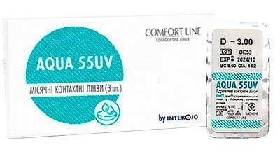 Aqua 55 UV Comfort Line контактні лінзи месячного ношения 227 фото